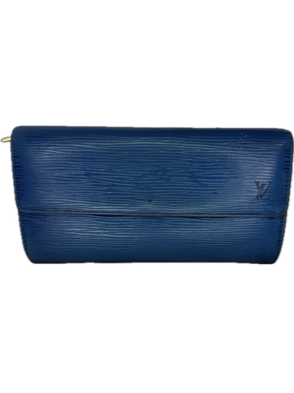 Louis Vuitton Epi Porte Feuille Toledo Blue Long Leather Bifold Wallet - EUC - Picture 1 of 5